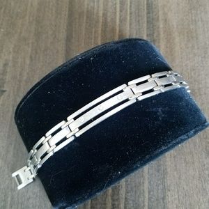 Steel Bracelet with Stones